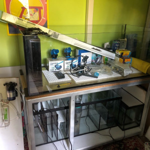 Aquarium complet 350L + Meuble + Pompes + Eclairages + Accessoires