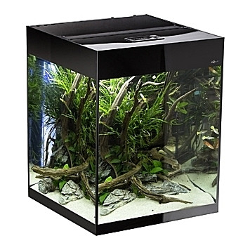 AQUARIUM SET GLOSSY CUBE D et N NOIR - 135L