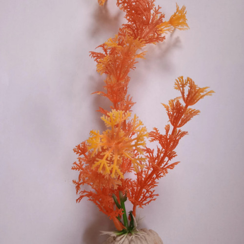 Plante artificielle aquarium orange