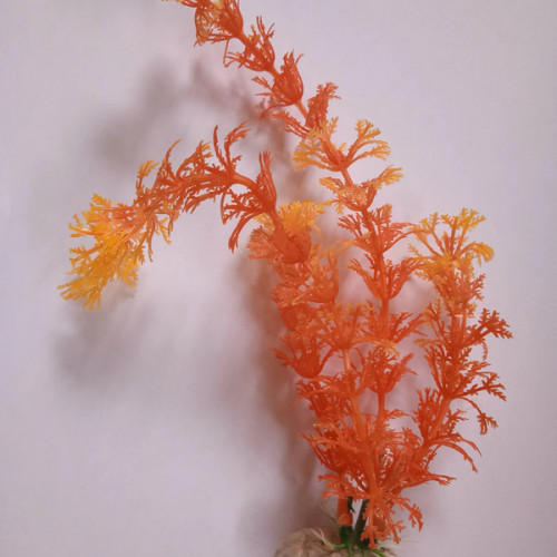 Plante artificielle aquarium orange