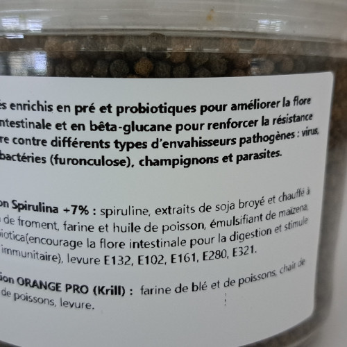 2 x 250gr de Granulés (Mélange Spiruline et Krill)