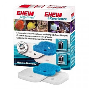 1 Coussin de mousse bleue et 2 Coussins de ouate (perlon) pour filtre EHEIM eXperience 150/250 et professionel (EHEIM 2222/2224/2422/2424)