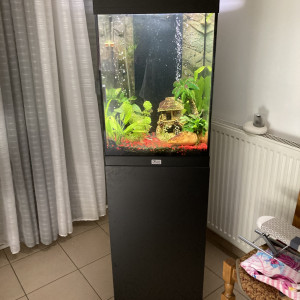 Vend aquarium  100L et son meuble état neuf