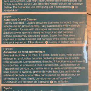 Aspirateur pour aquarium